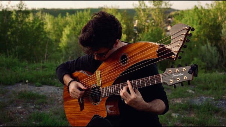 Great harp guitar cover of The Doors “People Are Strange”