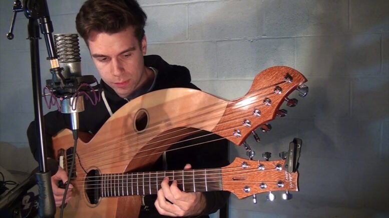 Excellent harp guitar cover of Pink Floyd’s “Another Brick in the Wall”